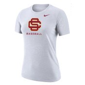 USC Trojans Women's Nike White SC Interlock Baseball Dri-FIT Cotton T-Shirt